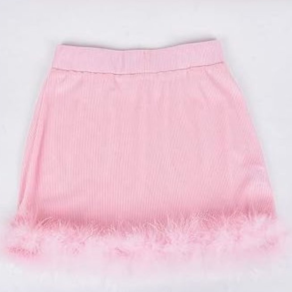 NWT Beautiful Matching Barbie Pink Feather Bustier Purse Shoes Sweater Set - Picture 10 of 14